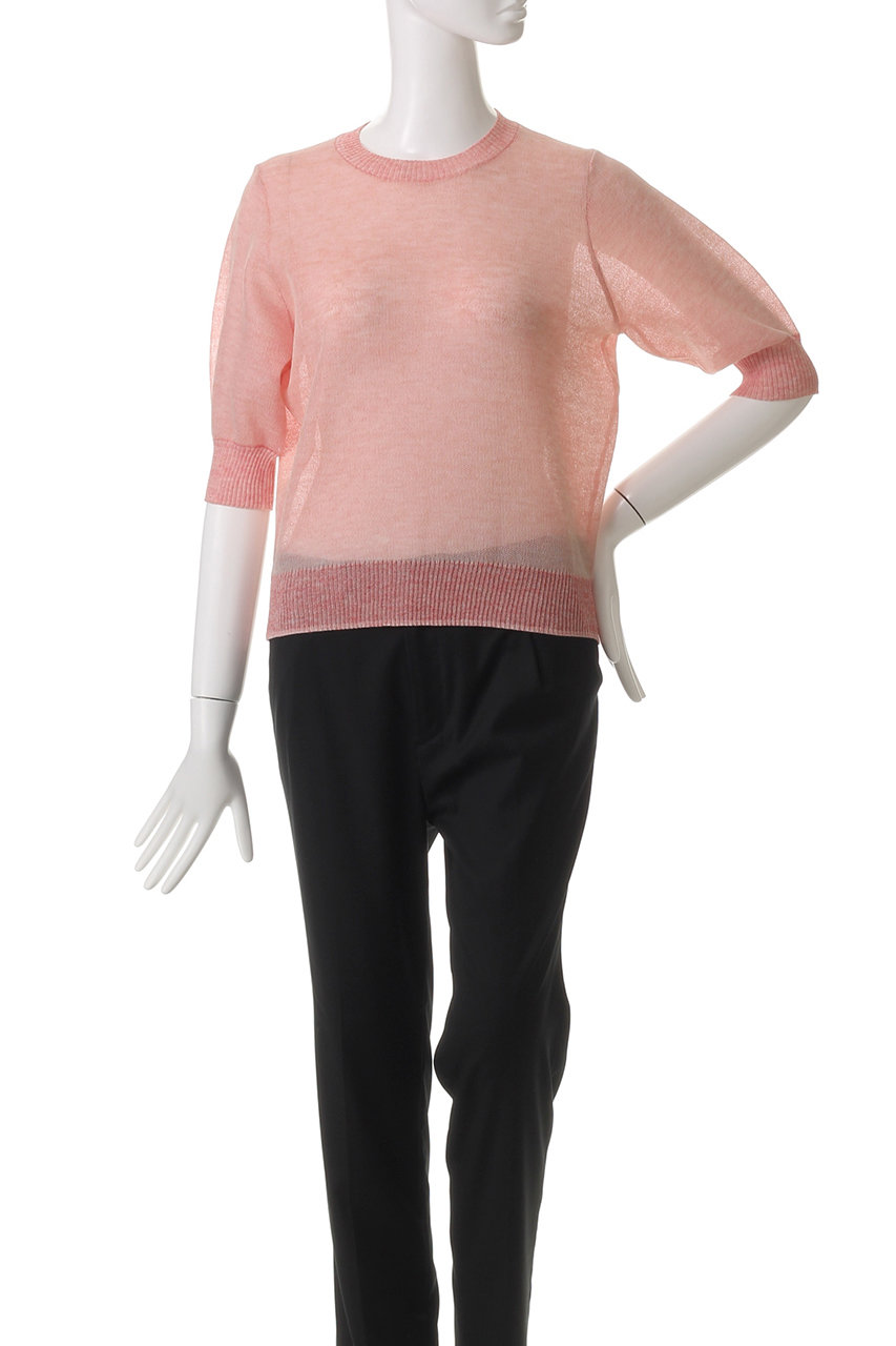 新品 スローン シアー半袖クルーネックニット LEE掲載 SLOANE(スローン)の【Marisol別注】シアー 半袖クルーネック通販