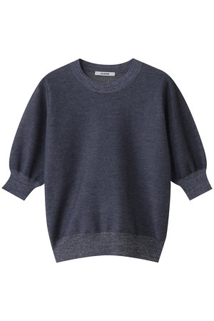 12Gダブルジャカード ポリエステル×ラミー シアー半袖クルーネック