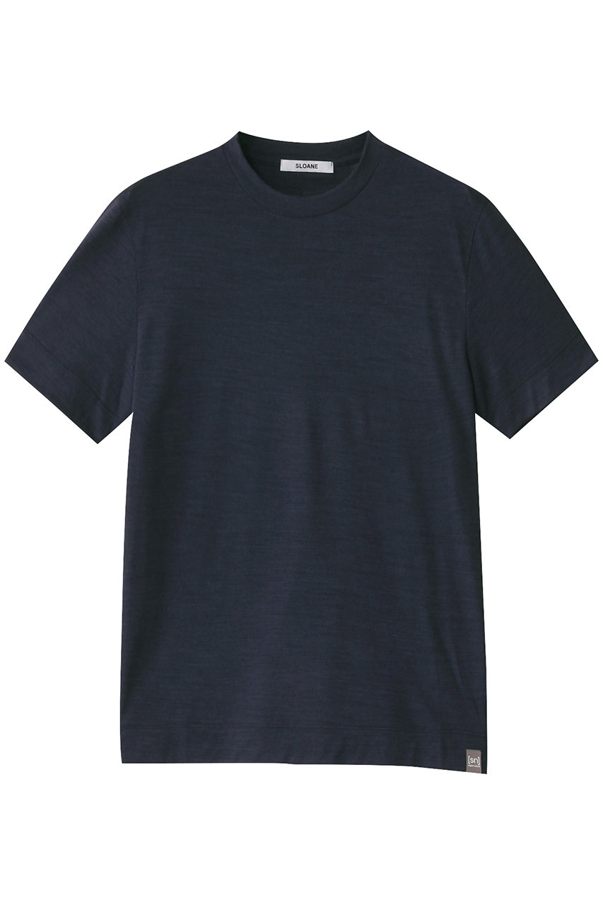 SLOANE ウール×ポリエステル Tシャツ (ネイビー, 1) スローン ELLE SHOP SLOANE ウール×ポリエステル Tシャツ (ネイビー, 1) スローン ELLE SHOP