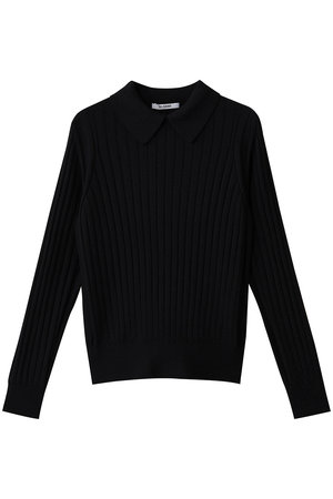【美品】 スローン リブニット プルオーバー クルーネック シルク 長袖 SLOANE(スローン)｜18Gワイドリブ シルク クルーネック/エクリュ