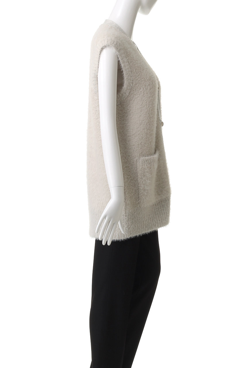 SLOANE(スローン)｜7Gシャギー ニット ジレ/アイボリー の通販