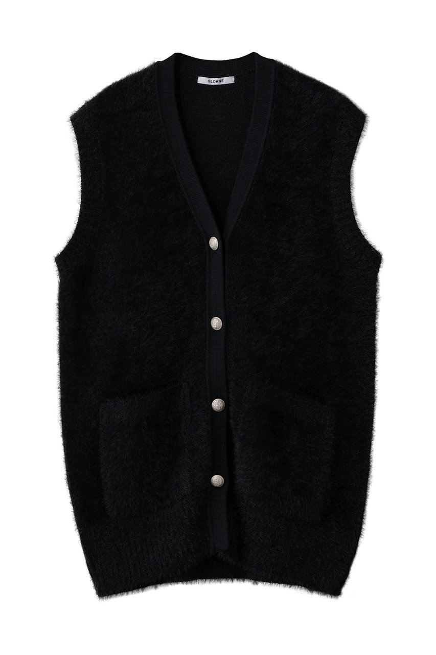 7Gシャギー ニット ジレ