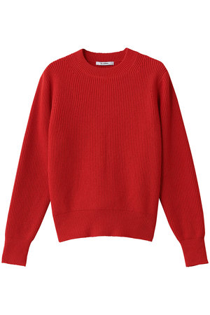 スローン SLOANE 5G天竺クルーネックニット ウール カシミヤ 1 赤 SLOANE｜スローンのプルオーバー（ニット）通販｜ELLE SHOP