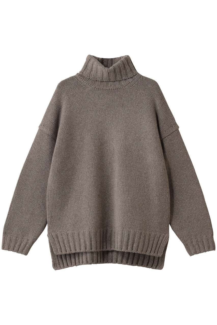 スローン/SLOANEの3G ジーロンラム×カシミヤ ドロップショルダー　ニットトップス(モカ/SL3W-063)