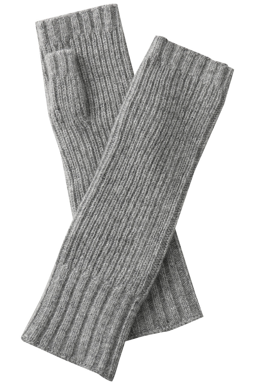 スローン/SLOANEの10G 片畦編み カシミヤ アームウォーマー(ライトグレー/SL10W-1068)