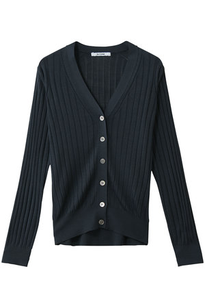 スローン/SLOANEの18Gワイドリブ シルク Vネックカーディガン(110300/110303)