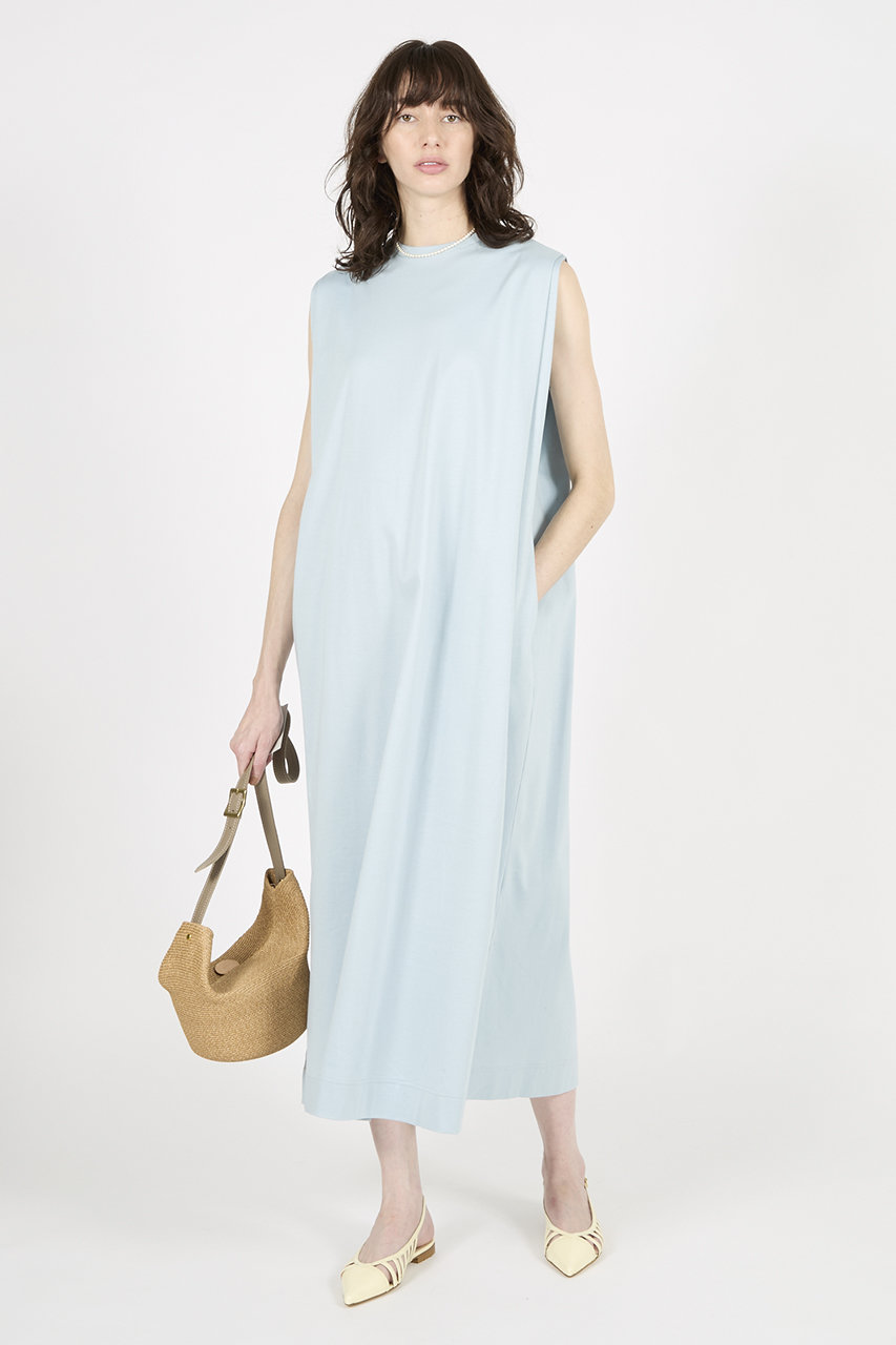 新品 SLOANE コットンコンパクトスーピマポンチ タックショルダーワンピース SLOANE(スローン)｜コットンコンパクトスーピマポンチ タック