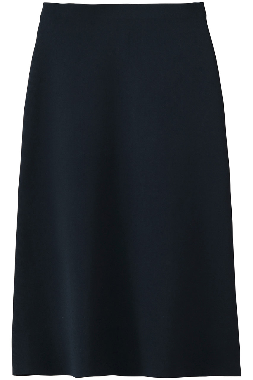 スローン/SLOANEの16Gスムース編み ポリエステル×キュプラ×コットン スカート(ダークネイビー/SL10S-1125)