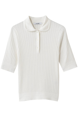 スローン/SLOANEの12Gワイドリブ コットン×ポリエステル5分袖丸襟ポロ(110400/110404)