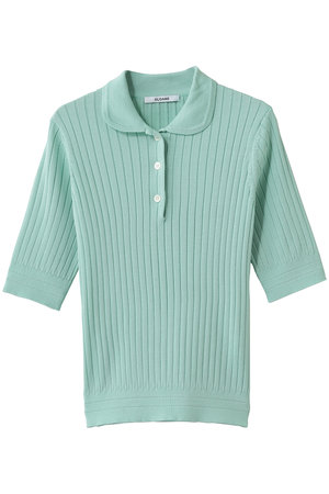 スローン/SLOANEの12Gワイドリブ コットン×ポリエステル5分袖丸襟ポロ(110400/110404)