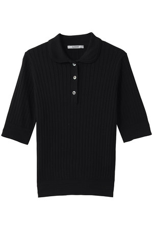 スローン/SLOANEの12Gワイドリブ コットン×ポリエステル5分袖丸襟ポロ(110400/110404)