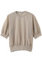 12G二重臼天竺 ラメシアー半袖クルーネック スローン/SLOANE ベージュ
