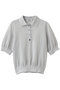 12G二重臼天竺 ラメシアー半袖ポロ スローン/SLOANE ライトグレー