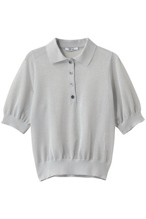 スローン/SLOANEの12G二重臼天竺 ラメシアー半袖ポロ(110400/110404)