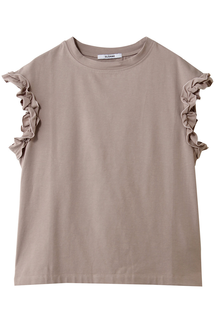 スローン/SLOANEの【ELLE SHOP限定】コットン フリルフレンチスリーブ(トープ/SL10S-T1108)