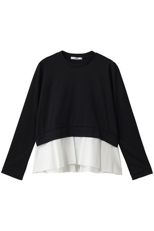 スローン/SLOANEのポンチ×タフタ ペプラム クルーネック(110100/110103)