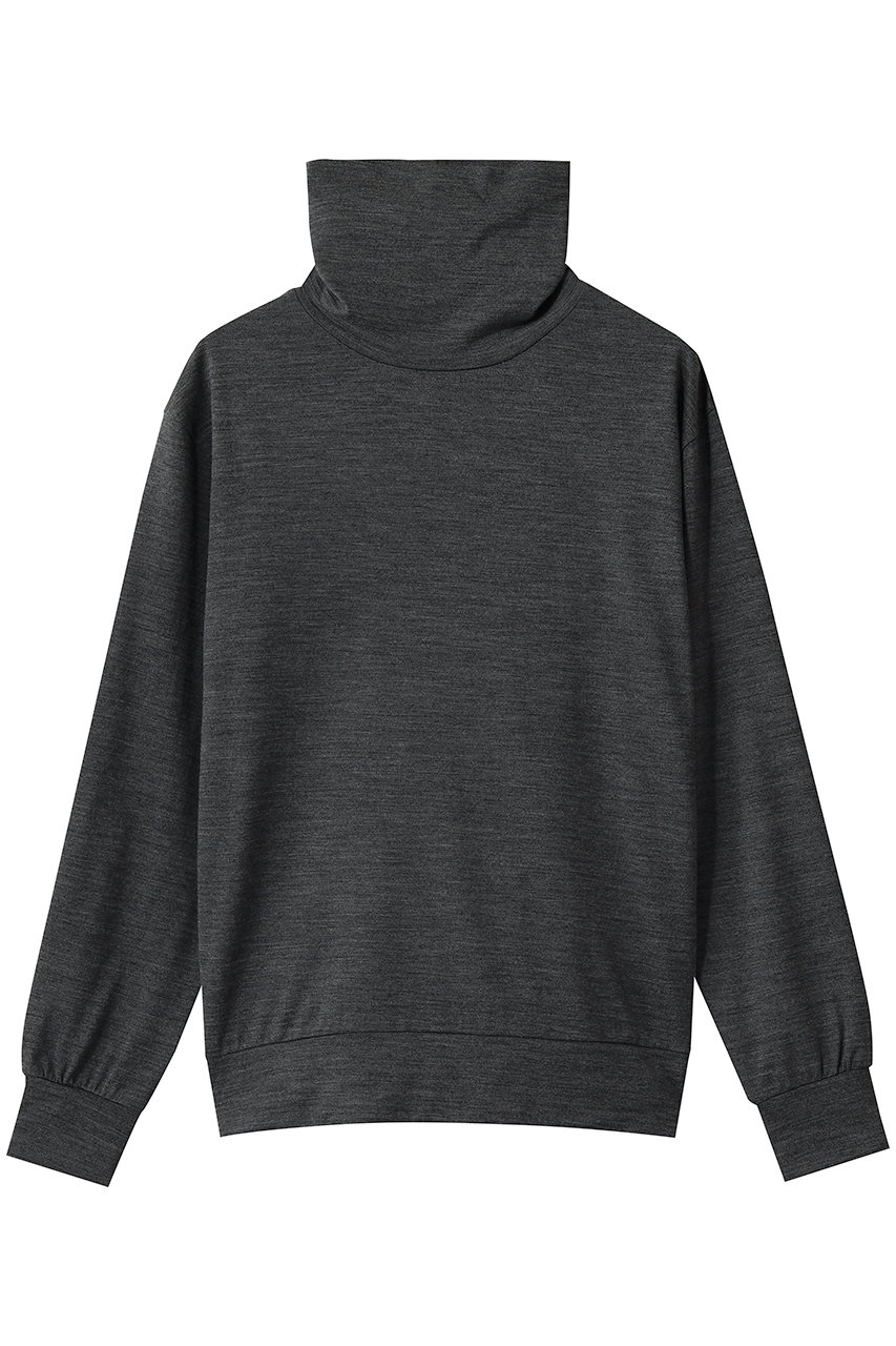 スローン/SLOANEの【UNISEX】ウール天竺 タートルネック長袖ニットTシャツ(ミディアムグレー/SL8W-T528)