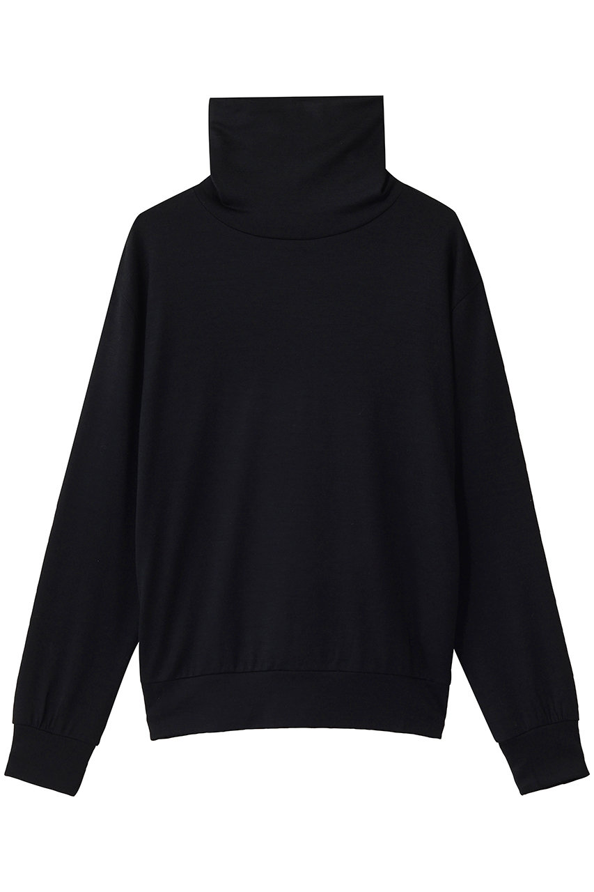 スローン/SLOANEの【UNISEX】ウール天竺 タートルネック長袖ニットTシャツ(ブラック/SL8W-T528)