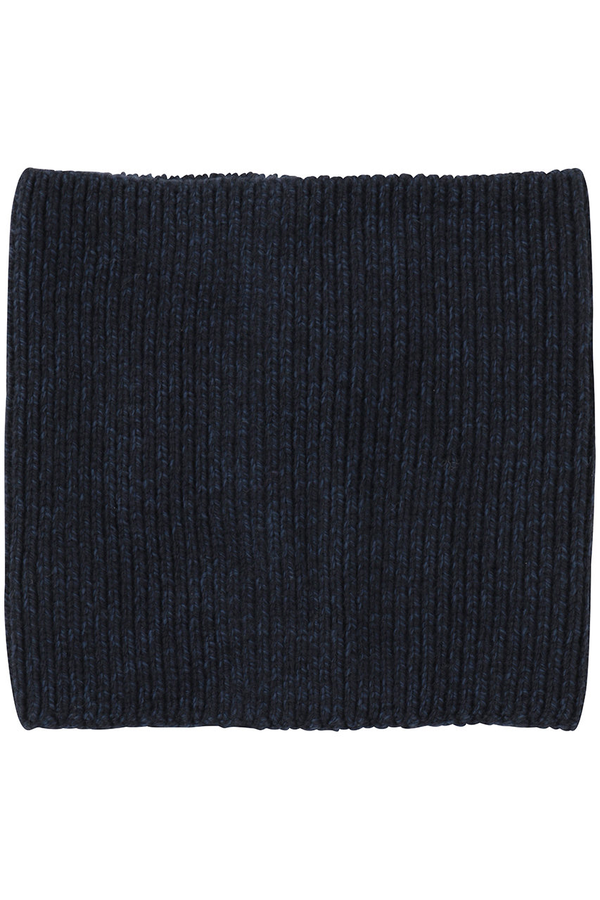 SLOANE 【UNISEX】5Gリブ ジーロンラム×カシミヤ スヌード (ネイビー, F) スローン ELLE SHOP