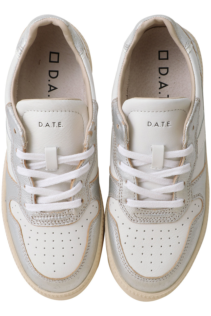 D.A.T.E.(デイト)｜COURT PLATFORM スニーカー/ラミネーテッドシルバー