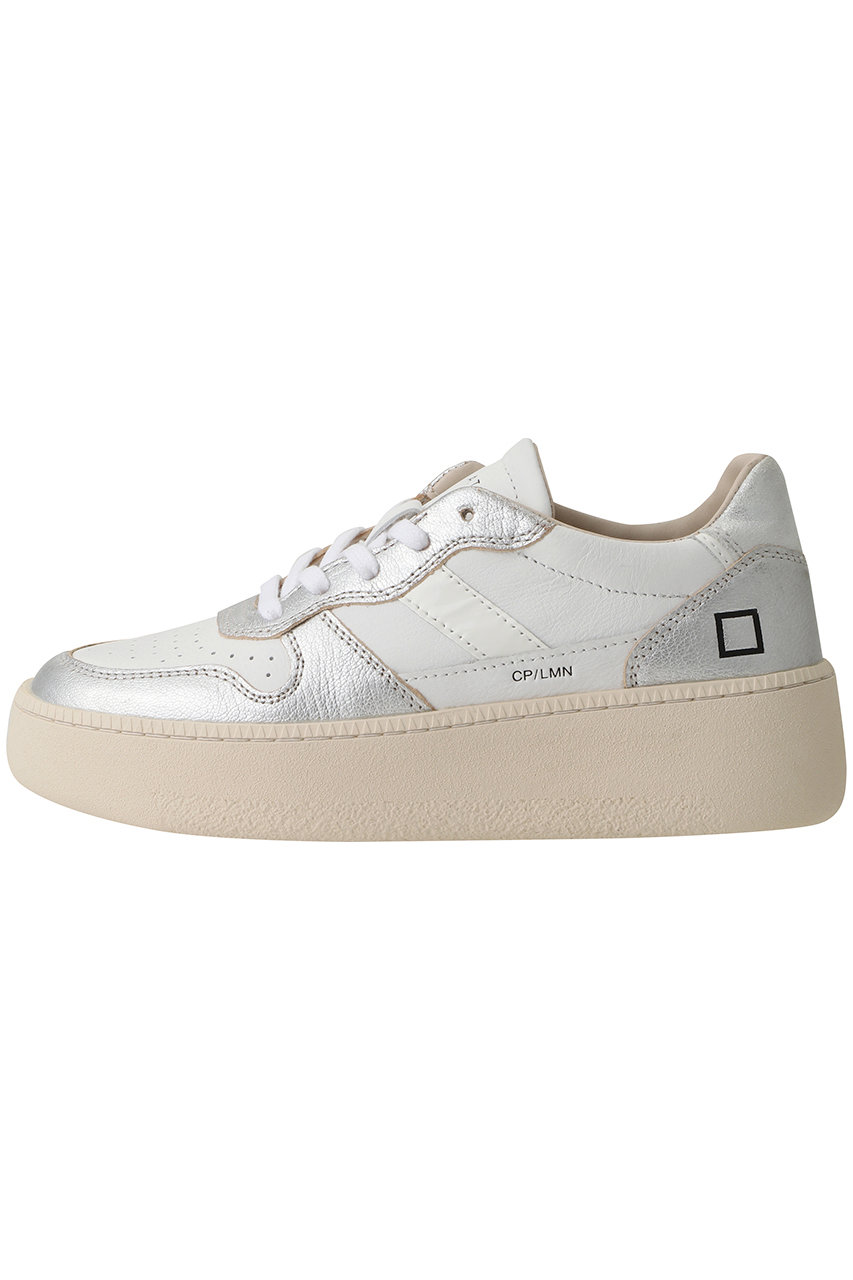 D.A.T.E.(デイト)｜COURT PLATFORM スニーカー/ラミネーテッドシルバー