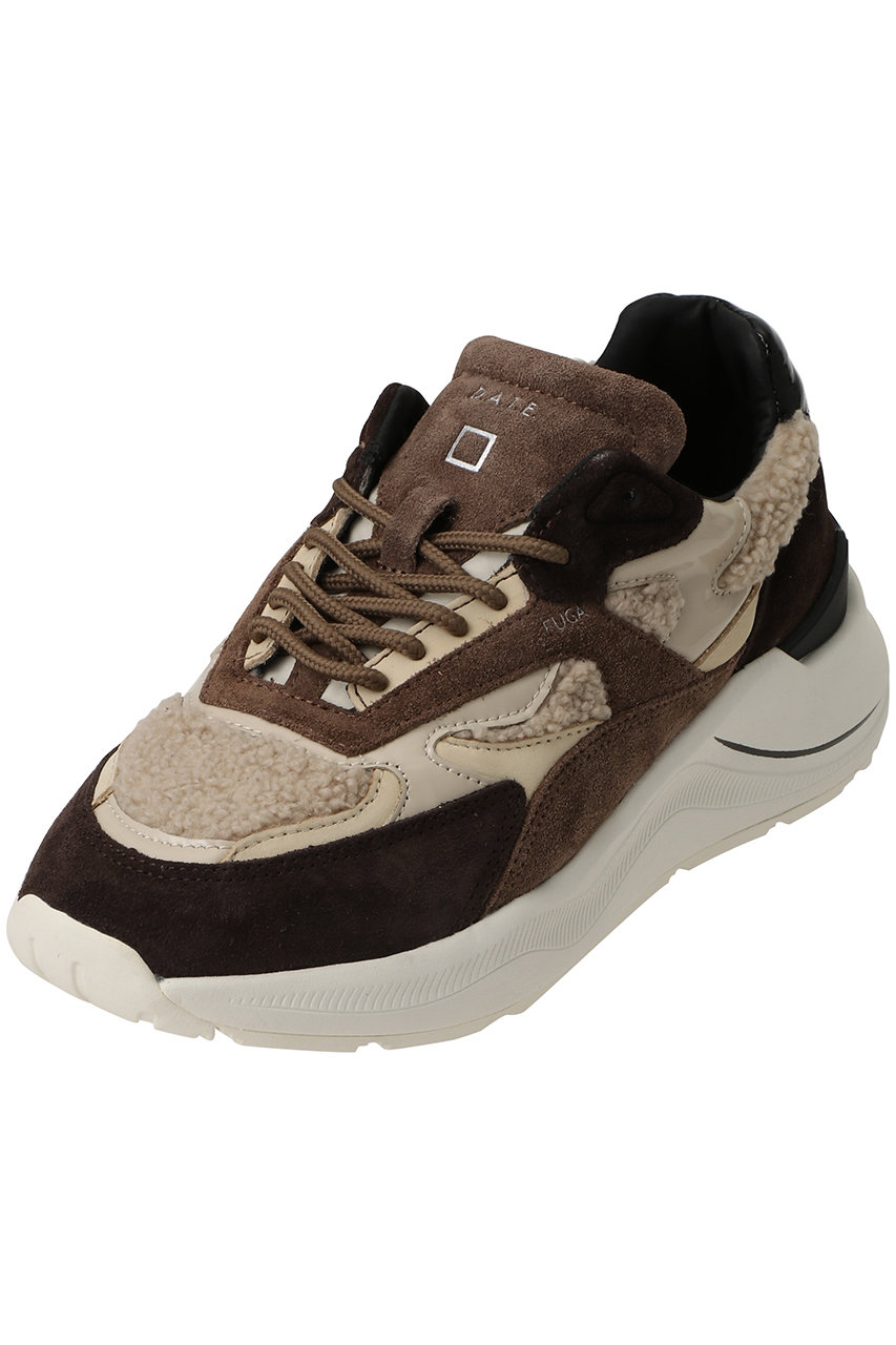 D.A.T.E. FG NATURAL スニーカー (チョコレート, 37(23.5)) デイト ELLE SHOP