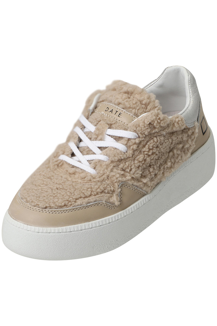 D.A.T.E. STEP TEDDY スニーカー (ベージュ, 39(25.5)) デイト ELLE SHOP D.A.T.E. STEP TEDDY スニーカー (ベージュ, 39(25.5)) デイト ELLE SHOP