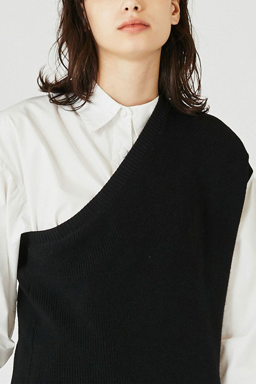 one shoulder half cardigan tops 