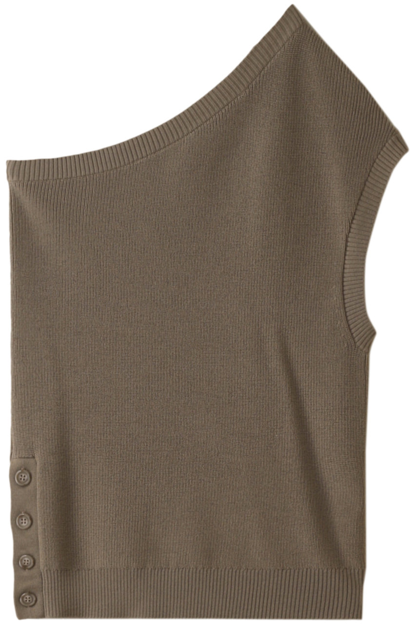 ミディウミソリッド/MIDIUMISOLIDのone shoulder half cardigan tops(ベージュ/3-122835)