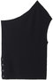 one shoulder half cardigan tops ミディウミソリッド/MIDIUMISOLID ブラック