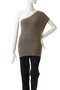 one shoulder half cardigan tops ミディウミソリッド/MIDIUMISOLID
