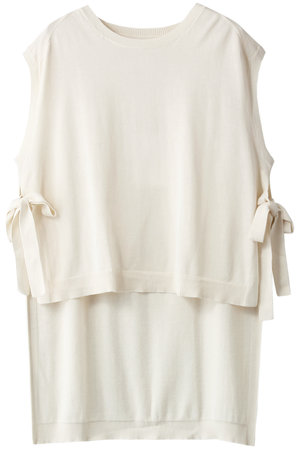ミディウミソリッド/MIDIUMISOLIDのside slit wide vest
