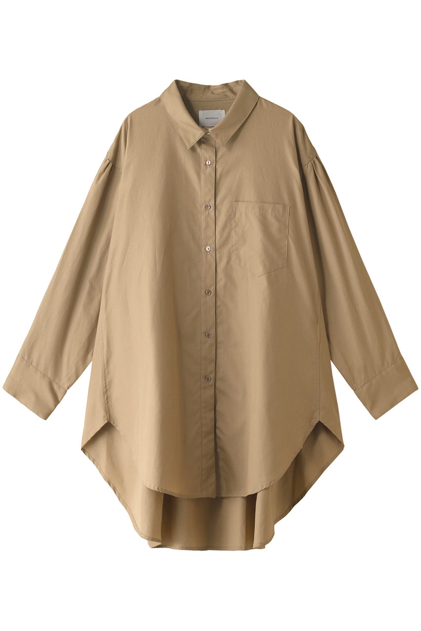 ＜ELLE SHOP＞ MIDIUMISOLID big shirt tunic/チュニック (ベージュA F) ミディウミソリッド ELLE SHOP