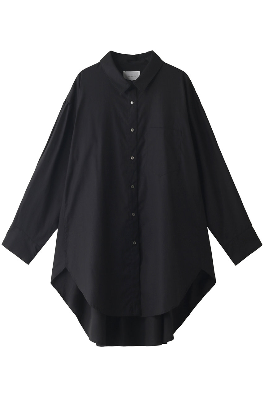 ＜ELLE SHOP＞ MIDIUMISOLID big shirt tunic/チュニック (ブラック F) ミディウミソリッド ELLE SHOP