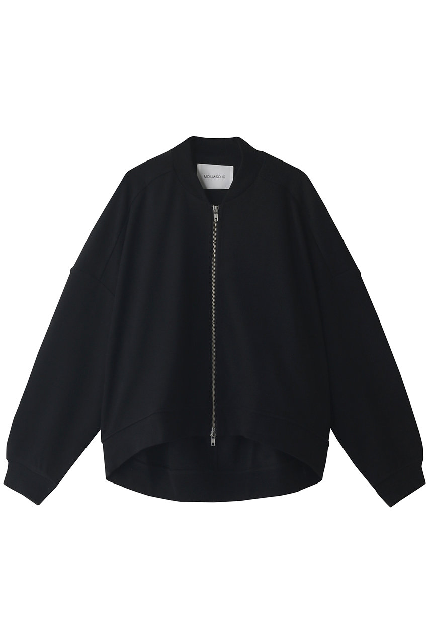 ミディウミソリッド/MIDIUMISOLIDのwide zip up ブルゾン(ブラック/3-172162)