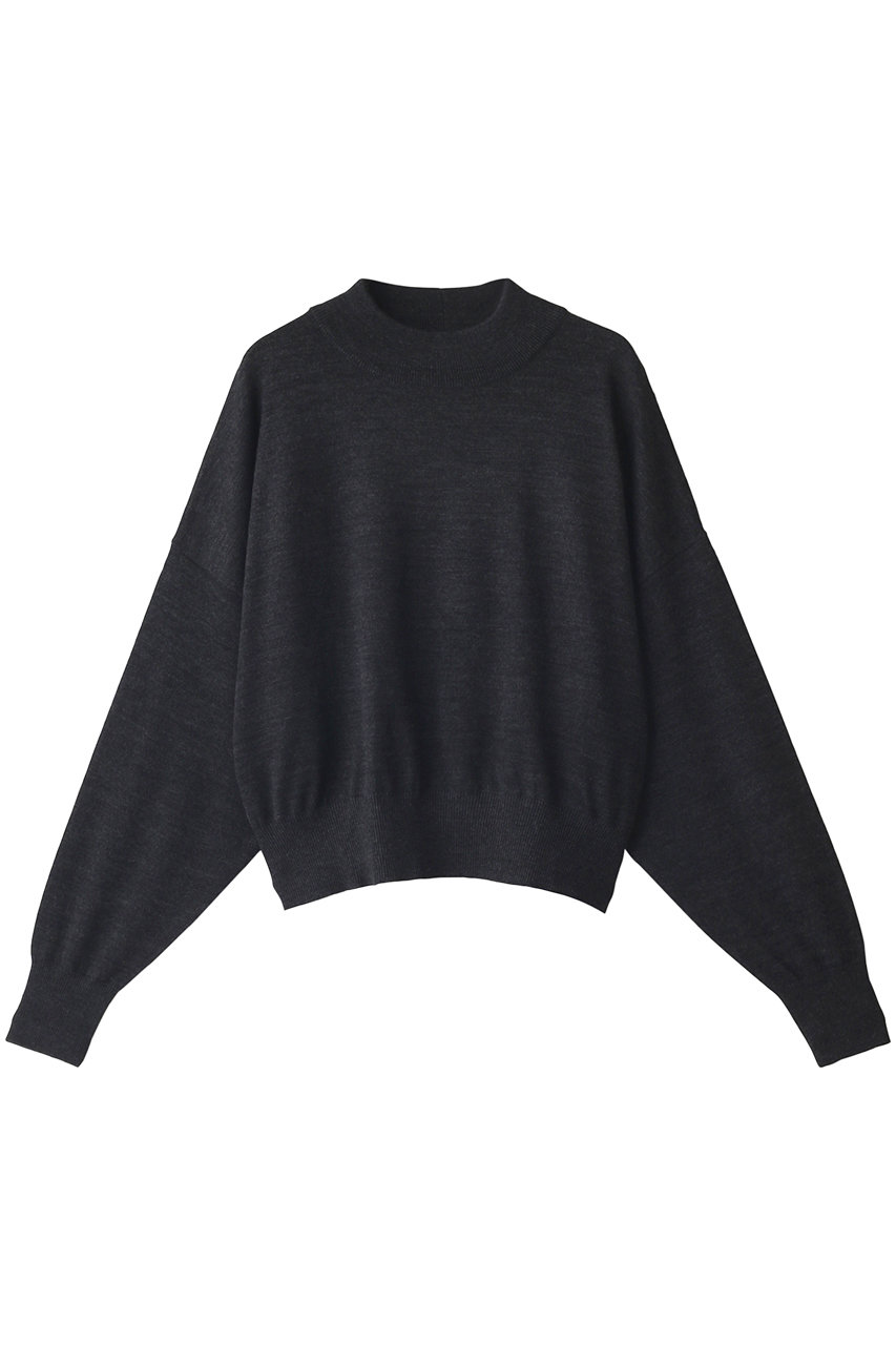 MIDIUMISOLID ミディウミソリッド mock neck PO/プルオーバー チャコールグレー