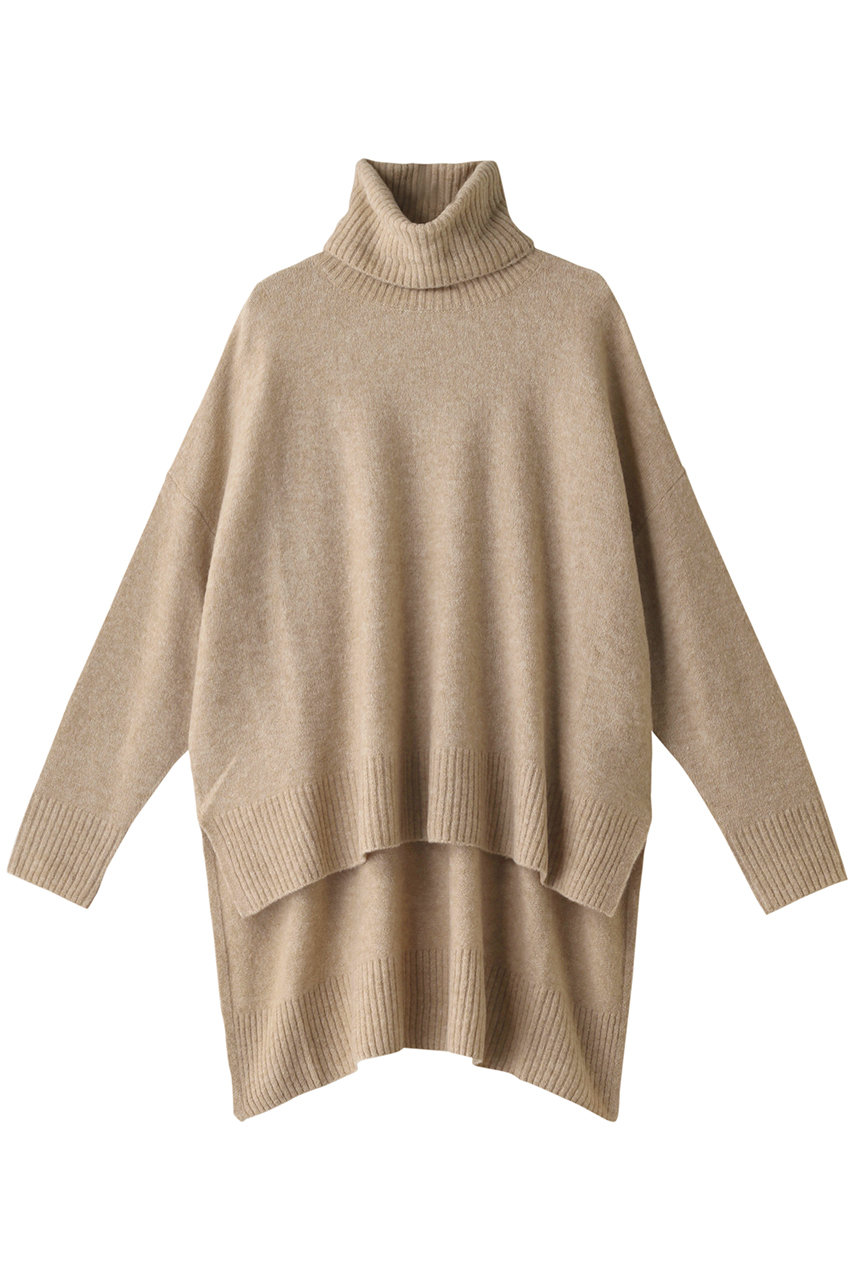 MIDIUMISOLID ミディウミソリッド turtle neck wide PO/プルオーバー ベージュ