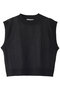 sheer knitted vest/ベスト ミディウミソリッド/MIDIUMISOLID ブラック