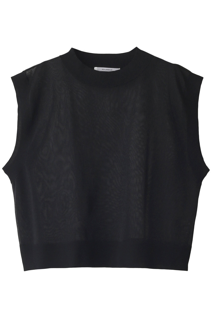 ミディウミソリッド/MIDIUMISOLIDのsheer knitted vest/ベスト(ブラック/1-122011)