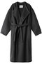 ベルト付きlong drape コート ミディウミソリッド/MIDIUMISOLID チャコールグレー