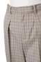 センタープレスストレートパンツ（チェック） ミディウミソリッド/MIDIUMISOLID