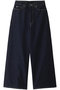 hi-waist wide denim デニム ミディウミソリッド/MIDIUMISOLID ネイビー