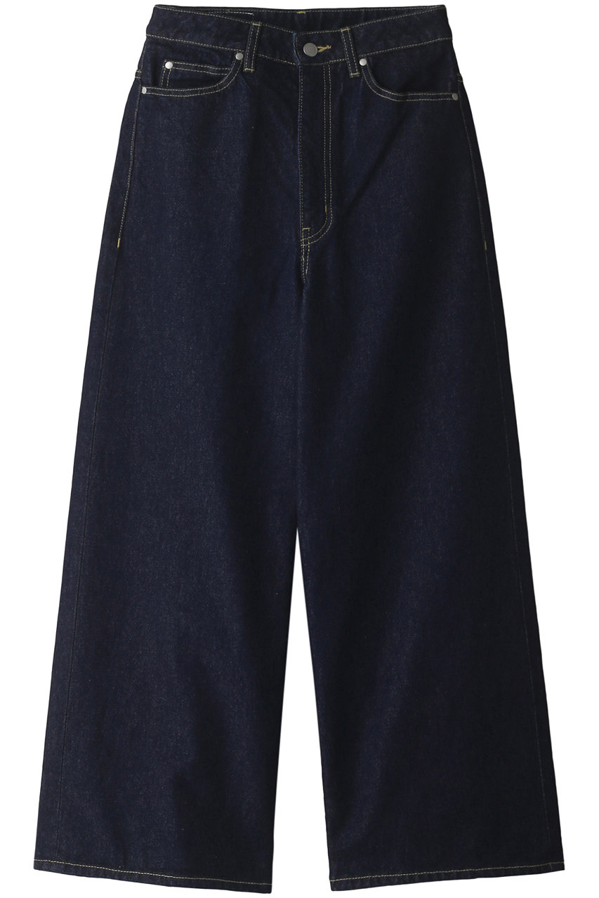MIDIUMISOLID hi-waist wide denim デニム (ネイビー, 2) ミディウミソリッド ELLE SHOP MIDIUMISOLID hi-waist wide denim デニム (ネイビー, 2) ミディウミソリッド ELLE SHOP