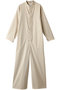 no collar jumpsuit ジャンプスーツ ミディウミソリッド/MIDIUMISOLID ベージュ