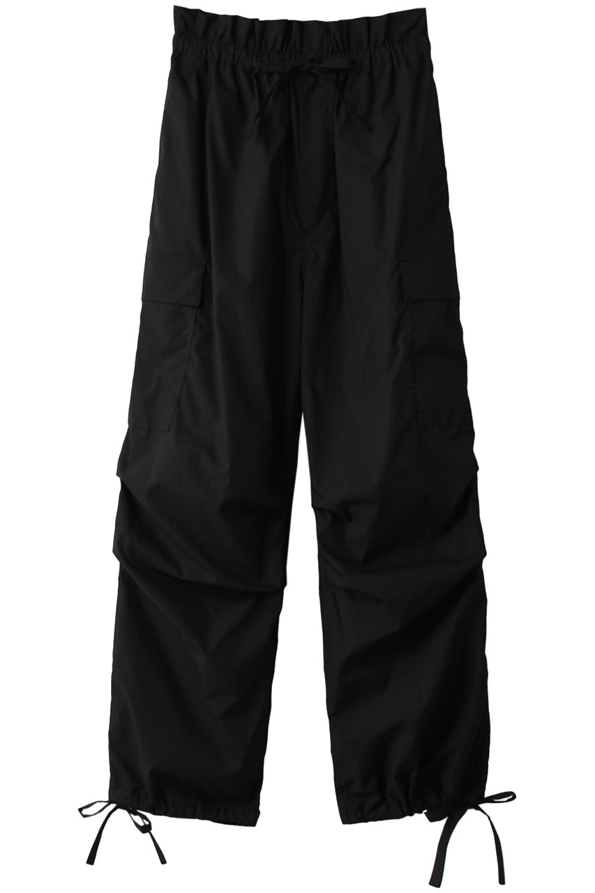 ＜ELLE SHOP＞ MIDIUMISOLID high waist cargo PT パンツ (black F) ミディウミソリッド ELLE SHOP