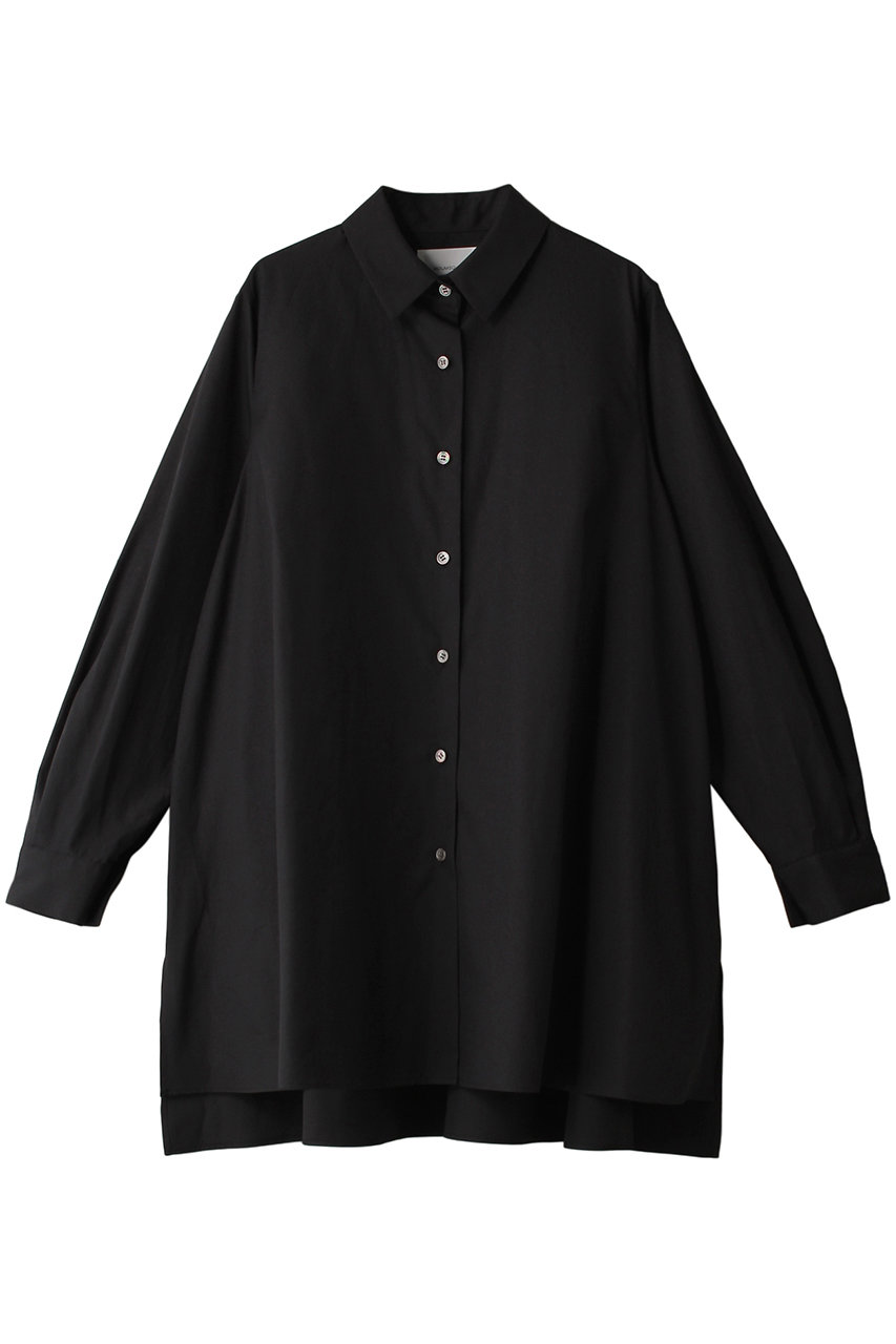 MIDIUMISOLID slit slv tunic shirts シャツ (black, F) ミディウミソリッド ELLE SHOP