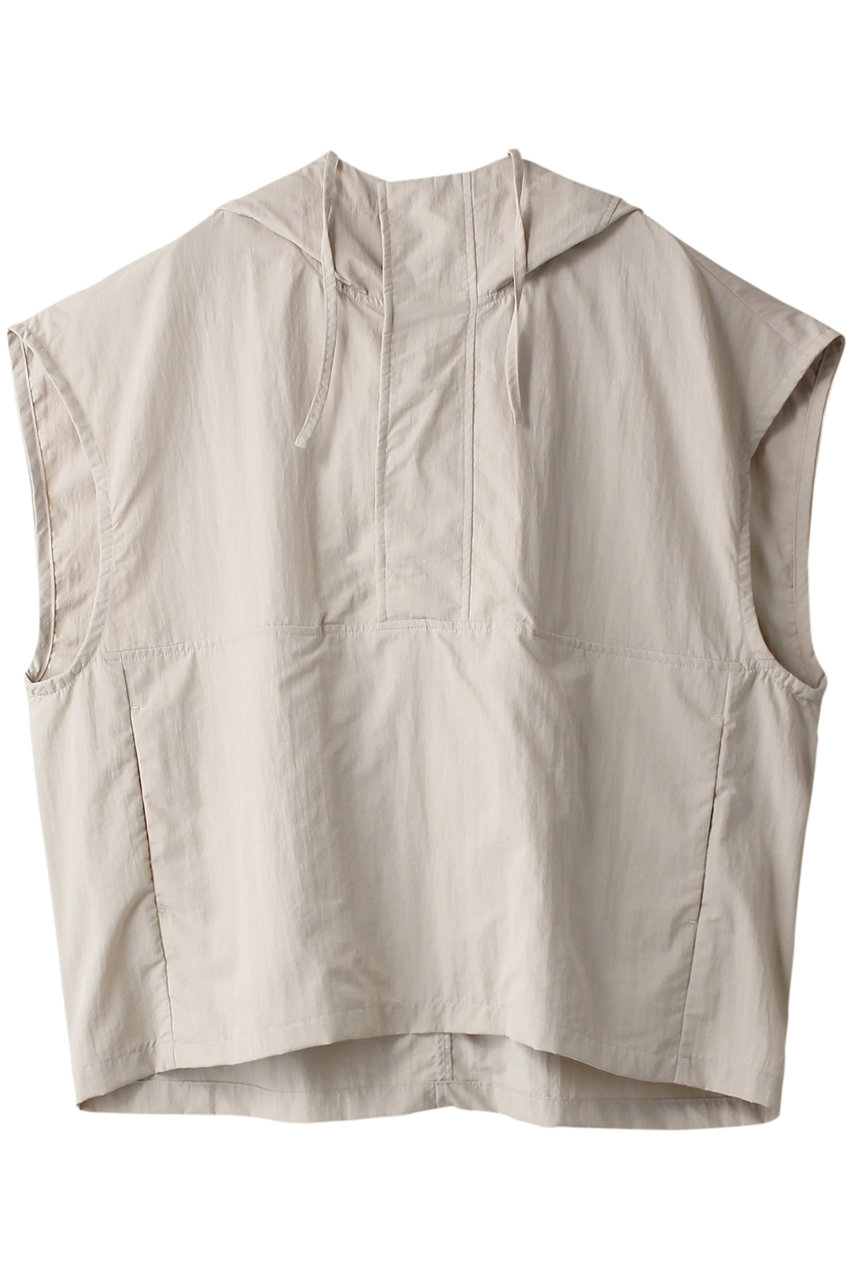 ＜ELLE SHOP＞ MIDIUMISOLID hooded vest ベスト (beige F) ミディウミソリッド ELLE SHOP