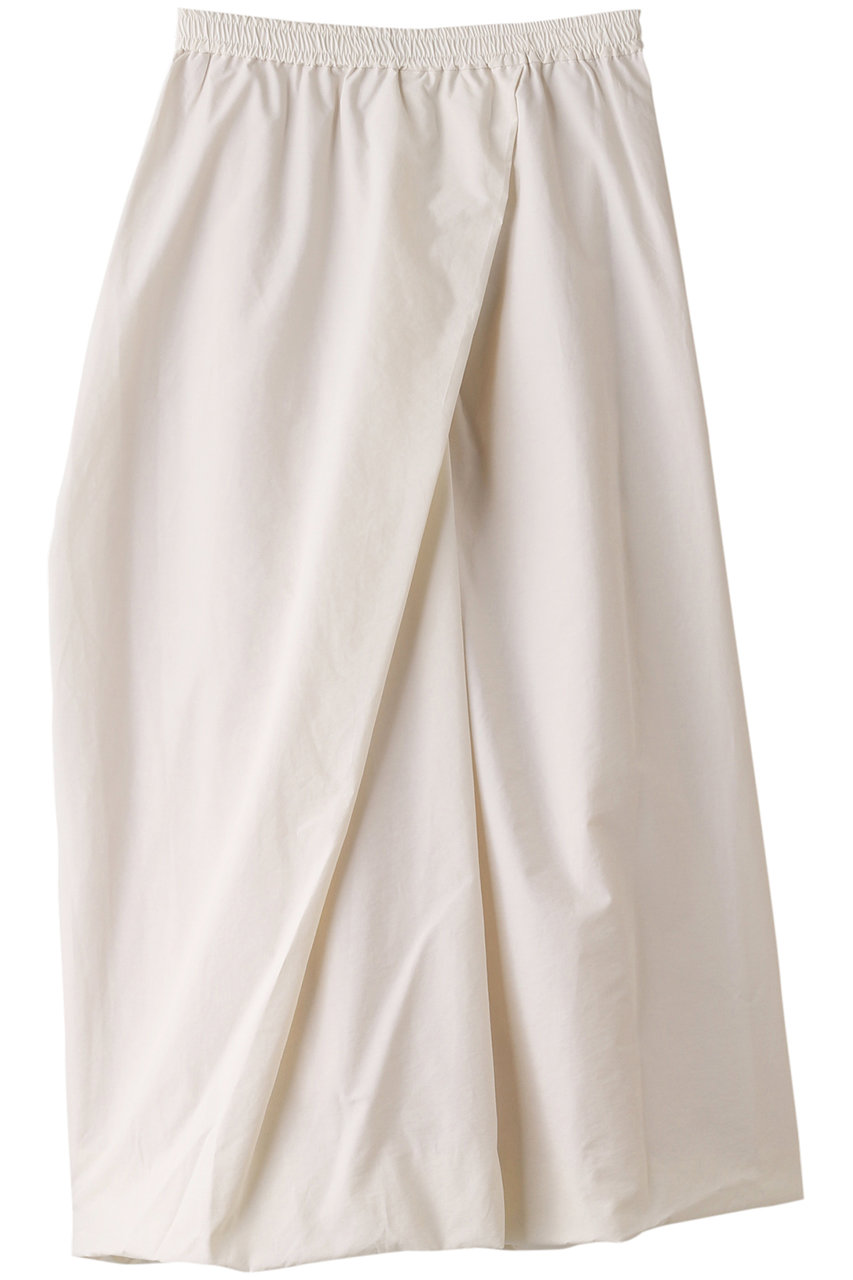 ＜ELLE SHOP＞ MIDIUMISOLID nylon drape asymmetry SK スカート (ivory F) ミディウミソリッド ELLE SHOP