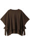 side ribbon poncho ポンチョ ミディウミソリッド/MIDIUMISOLID brown