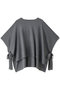 side ribbon poncho ポンチョ ミディウミソリッド/MIDIUMISOLID gray